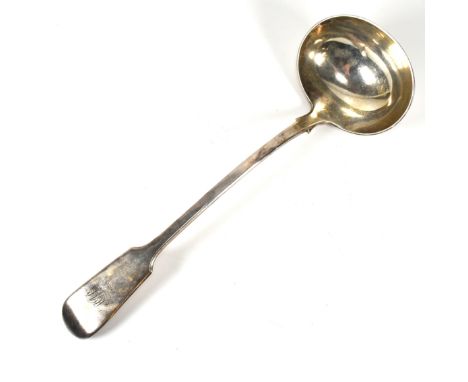 19th century silver hallmarked soup / punch ladle. Hallmarked London by Brewis &amp; Co (William Henry Brewis) 1890. Length 3