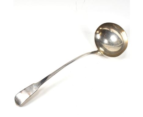 A George III hallmarked large silver punch / serving ladle. Hallmarked London 1809, sponsors marks for William Eley I, Willia