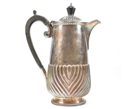 A late Victorian hallmarked silver coffee pot. Hallmarked Sheffield 1900, sponsors mark for Harrison Brothers &amp; Howson (G