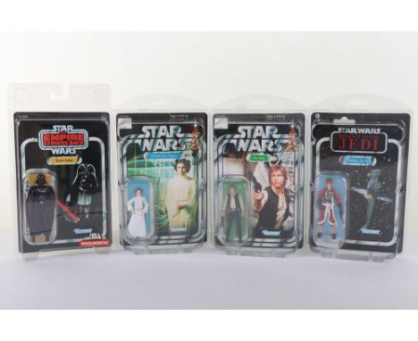 Four Star Wars Vintage Collection and Original Trilogy Collection 3.75 action figures new on card Hasbro Kenner, Including Re