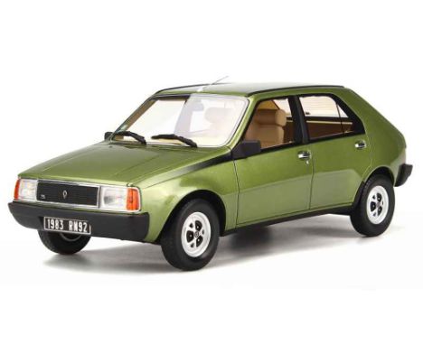 Ottomobile OT712 1:18 Scale Die Cast Renault 14 TS Green Mousse 1983. Stock photo used. Brand new in box.