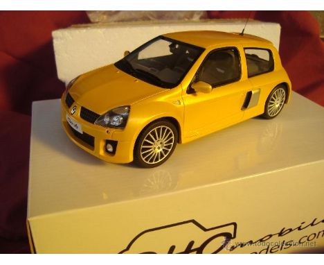 Ottomobile OT582 1:18 Scale Die Cast Renault Clio Ph.2 V6 Sirius Yellow 2003. Stock photo used. Brand new in box.