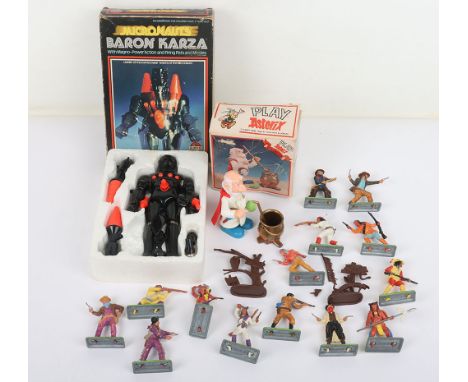 Two Boxed Vintage Toys Action Figures, Including Play Asterix Collection The Gaul Getafix complete and Micronauts Baron Karza