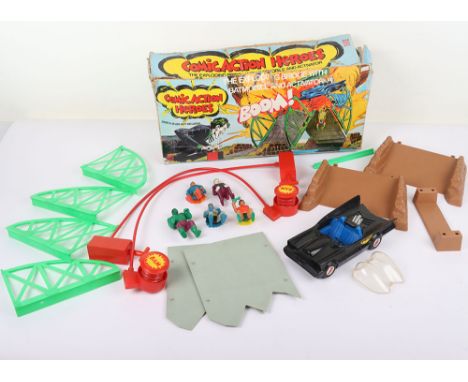 Scarce Vintage Comic Action Heroes The Exploding Bridge with Batmobile and Activator Boxed Denys Fisher. Appears to be comple