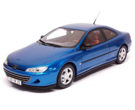 Ottomobile OT115 1:18 Scale Die Cast Peugeot 406 Ph.2 Coupe Bleu Récif 2003. Stock photo used. Brand new in box.