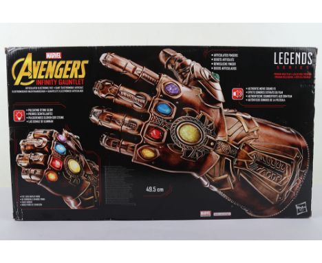 Marvel Avengers Infinity Gauntlet Articulated Electronic Fist Legends Series Boxed Hasbro. Good condition in opened box. Some