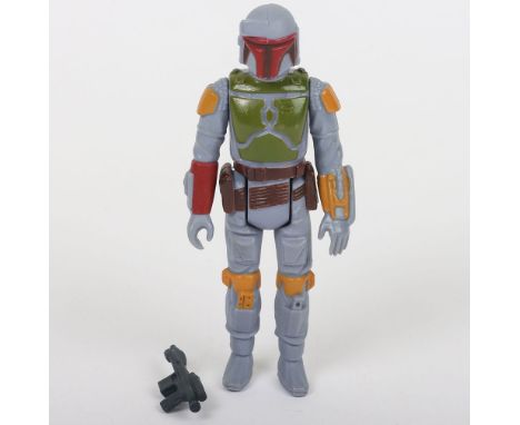 Vintage Star Wars Boba Fett action figure, Kenner 1979 complete. Original weapon. Hong Kong variant. With CPG 1979 on left le