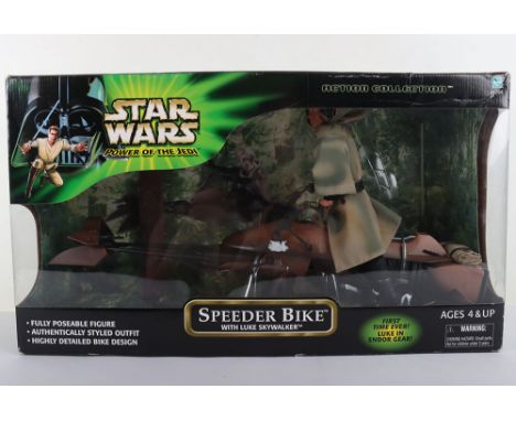 Star Wars The Power of the Force Action Collection 12 inch Action Figure Doll Speeder Bike with Luke Skywalker Boxed Hasbro 2