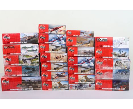 Twenty Three Airfix 1:72 Scale Aircraft Model Kits all new in box. Including RAF Bomber re-supply Set, Fairey Swordfish, Mess