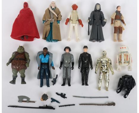 Vintage Star Wars Eleven loose Return of the Jedi action figures Kenner, Complete with original weapons, Imperial Guard weapo