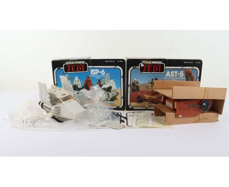 Two Vintage Star Wars Mini Rigs Kenner. Including Return of the Jedi AST-5 boxed complete with inserts, Return of the Jedi IS