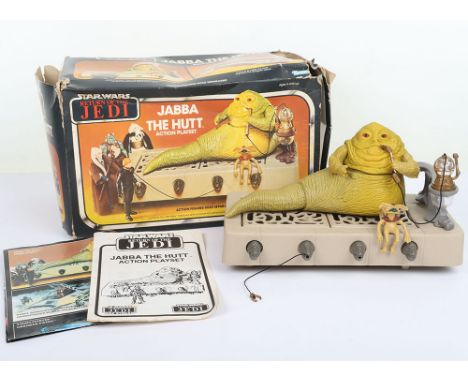 Vintage Star Wars Return of the Jedi Jabba The Hutt Action Playset 1983 Boxed complete. good condition, Jabba with poster and