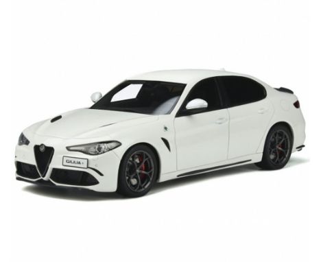 Ottomobile OT938 1:18 Scale Die Cast Alfa Romeo Giulia Quadrifoglio White trofeo 2019. Stock photo used. Brand new in box.