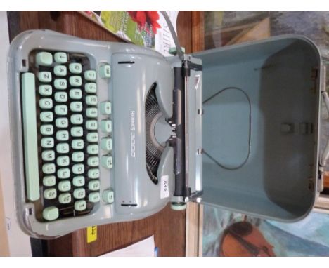 A Hermes 3000 Typewriter. Cased