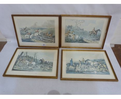 Set of four hunting prints after Alken