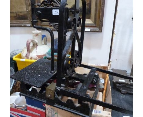 A set of Victorian cast iron scales. 19' high