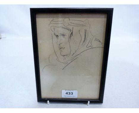After Augustus John 1878-1961 A lithograph of John's pencil drawing of T.E. Lawrence as Lawrence of Arabia. Signed in pen T.E