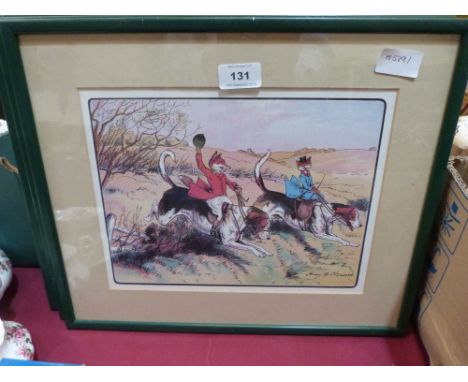 A set of 4 hunting prints