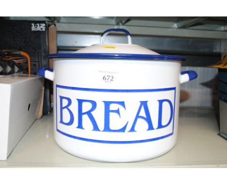 An enamel bread bin 