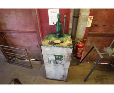 A BP Oil tank with pump