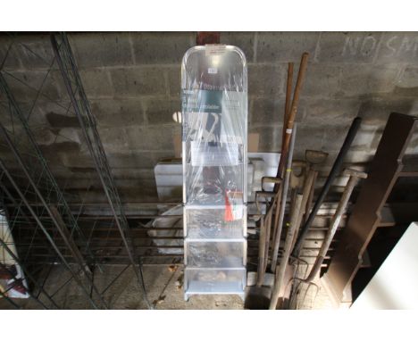 A Homebase 5 tread domestic step ladder (unused)