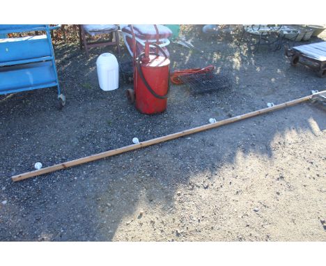 A pine handrail