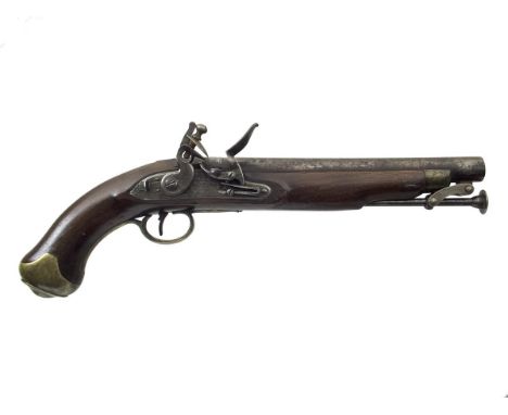 A 17-bore flintlock New Land Pattern service pistol to the 19th Light Dragoons, 9inch barrel, stepped and bolted lock engrave
