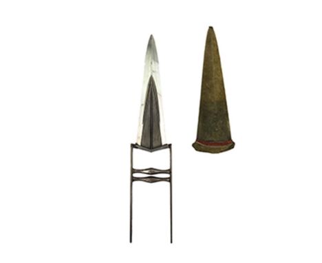 A good 19th Century Katar, 21.5cm highly polished wootz steel blade with armour piercing point and deeply chiselled fullers, 