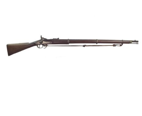 An obsolete calibre .577/450 London Arms Company three-band Snider rifle, 39inch sighted rifled barrel fitted with ramp and l