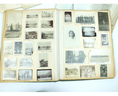 First War Medals archive diary and photographs to Major O.S. Vickers Machine Gun Corps, comprising Defence Medal, British War