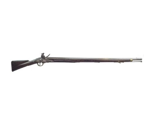 A flintlock India Pattern Brown Bess, 39inch barrel stamped T-Y 10921, border engraved lock stamped with a crown over GR and 