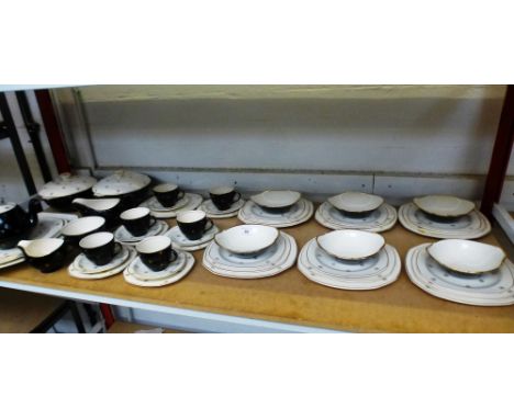 51 PIECE ALFRED MEAKIN MIDNIGHT STARS TEA AND DINNER SERVICE