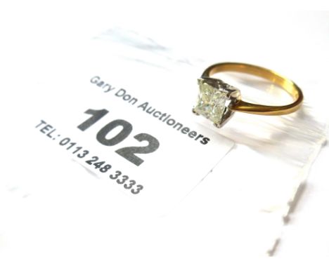 18K GOLD DIAMOND RING TOTAL W: 2.8G SIZE: N