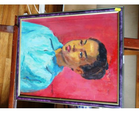 PORTRAIT PAINTING BY PHILIP NAVIASKY 19.5" X 15.5"