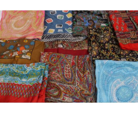 Quantity of vintage silk scarves - including Liberty (x 10), Christian Dior (x 3), Richard Allan, Jacqmar, etc (qty)