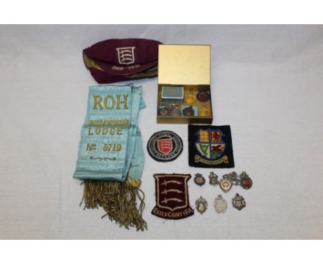 Collection of sixteen early 20th century and later football medals - including six silver, together with a maroon Essex Crick