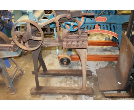 Perkins & Co. Industrial mechanical saw with attached drive wheel - in original conditionIf you are looking to purchase, or a