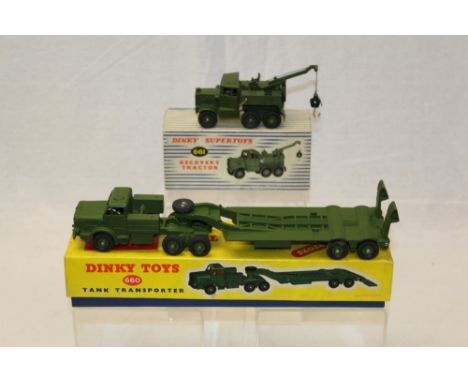 Dinky Supertoys no. 661 Recovery Tractor, together with 660 Transporter - both boxed (2)