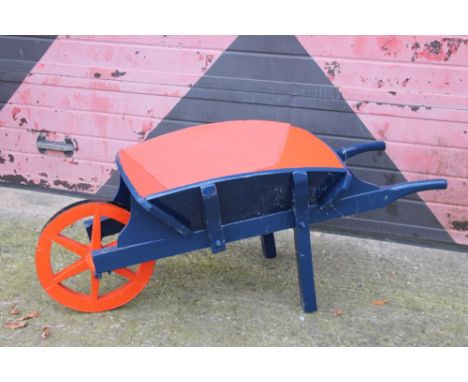Old Blacksmith / garden wheelbarrow - made and used by Blacksmith in Easer Compton, Bristol, circa 1930s - fully restored, in