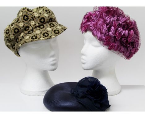Selection of vintage accessories - including hats - Welsh tweed, gloves, leather handbags, plus some floaty nighties (qty)