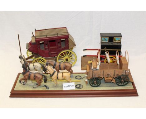 Western scale model stage coaches, Western postcards, Western Fort, Sheriff's Office (qty)