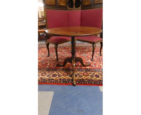 A 19th Century Oak Snap Top Tripod Table. 79cms Diameter.