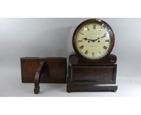 A 19th Century Mahogany Cased Bracket Clock with Drum Top. The Dial Inscribed W Coxhead, Market Place, Reading. Keyhole Backp