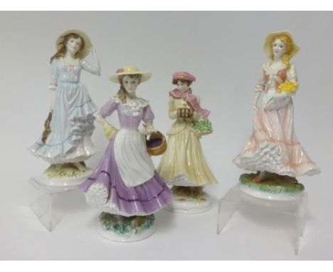 Royal Worcester, set of four modern figures, 'Four Seasons', limited editions with certificates (4).
