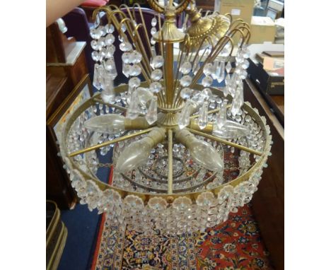 A glass chandelier.