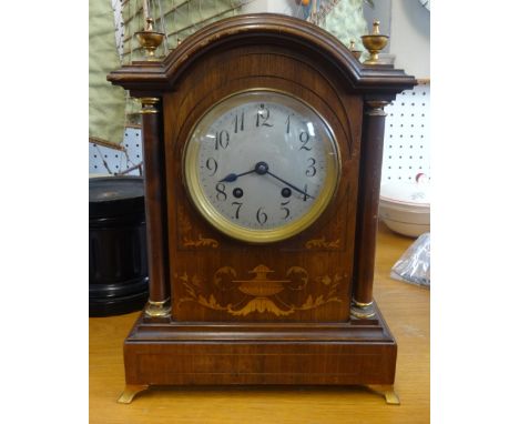 A 19th Century mahogany dressing table mirror fitted with three drawers, width 55cm, together with an Edwardian mahogany and 