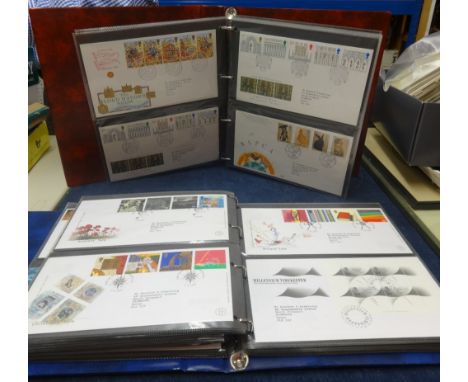 Royal Mail collection of First Day covers in nine albums together with two Malvern cover albums and a Brendan cover album.