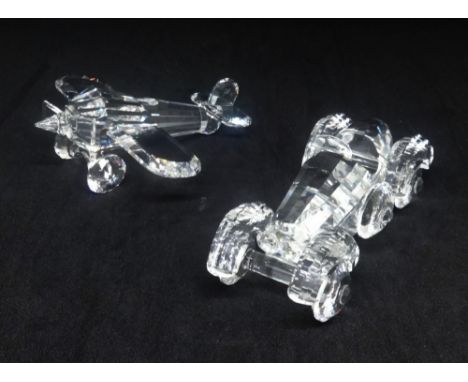 Swarovski Crystal Glass, Aeroplane 152111 and Automobile 151753 (2)