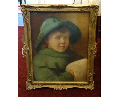 Claude Pratt (British 1860-1935) watercolour, signed and dated 1910, a portrait of his daughter with a fur muff, Provenance; 