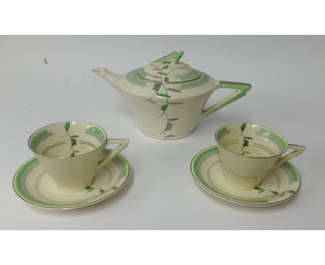 A 1930's Solian tea service in the fashion pattern.